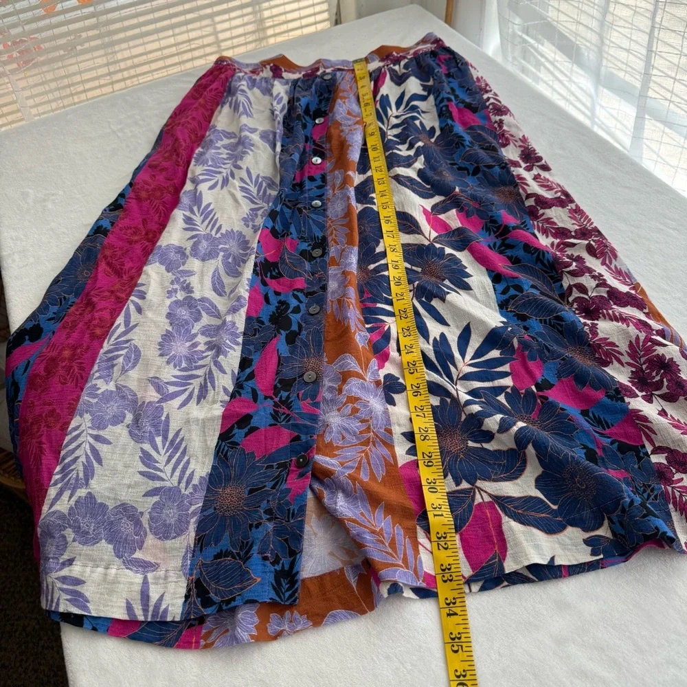 XiRENA Multicolor Floral A-Line Maxi Skirt - Pink, Blue, Purple, Orange - Picture 12 of 12